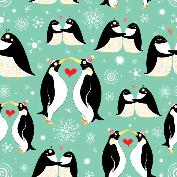 Textura de pingüinos gays — Vector de stock