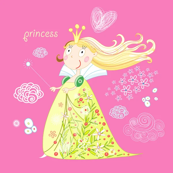 Pequena princesa — Vetor de Stock