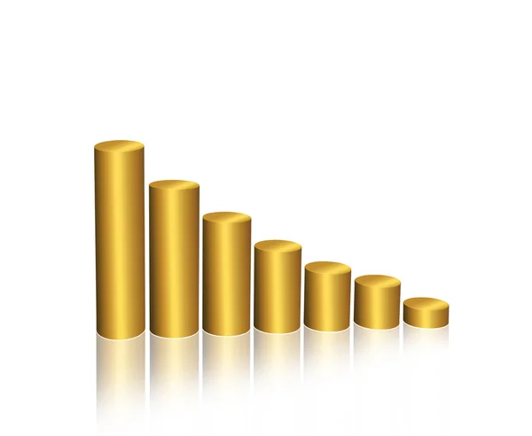 Golden graph — Stock Photo, Image