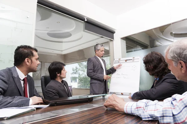 Young businessman giving presentation — Stock Photo, Image
