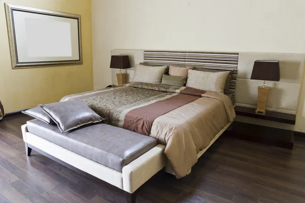 Moderne slaapkamer Stockfoto