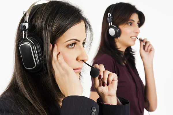 Portrait of a female customer services operator — Stock Photo, Image
