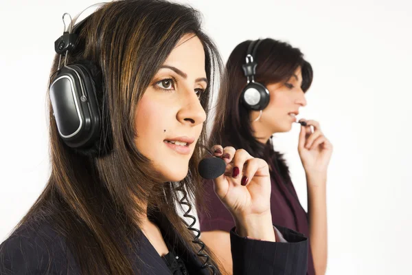 Portrait of a female customer services operator — Stock Photo, Image