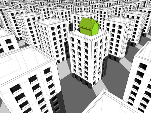 Дом на вершине многоэтажки
