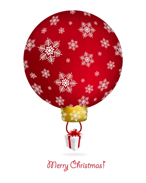 新的一年树球与空气的造型气球 — 图库矢量图片