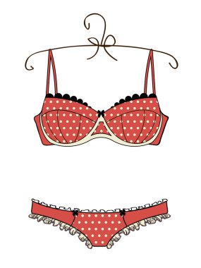 Vector lingerie on white background clipart