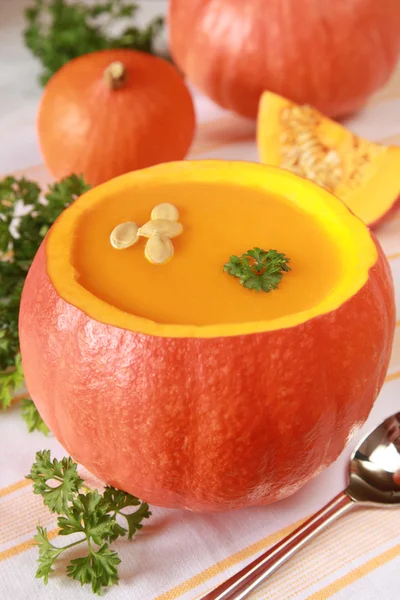 カボチャにかぼちゃスープ — ストック写真