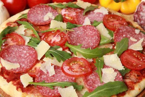 Pizza Salami — Stock Photo, Image