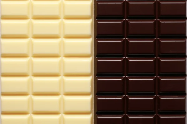 2 druhy čokolády — Stock fotografie