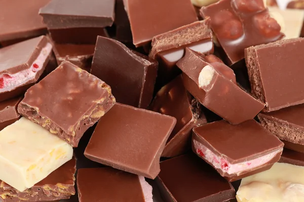Verschiedene Schokoladenblöcke — Stockfoto