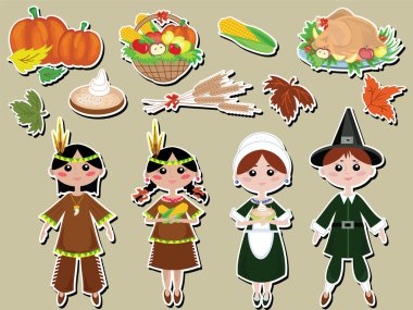 Thanksgiving day,icons clipart