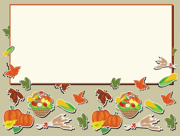 Jour de Thanksgiving, cadre . — Image vectorielle