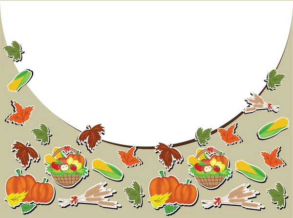 Jour de Thanksgiving, cadre . — Image vectorielle