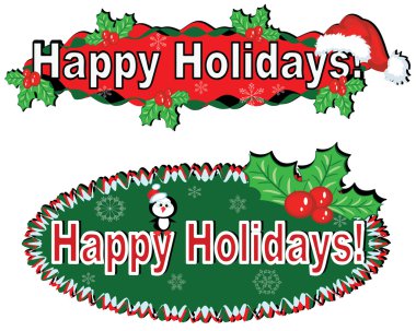 Holidays banners,set clipart