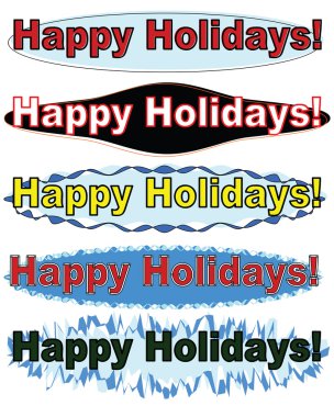 Holidays banners,set clipart