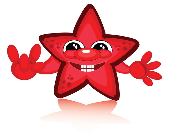 Estrella roja, vector — Archivo Imágenes Vectoriales