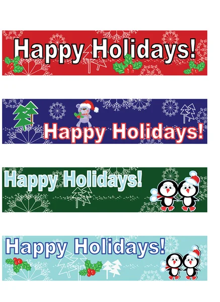 "Happy Holiday ! " banners,vector — Stock Vector