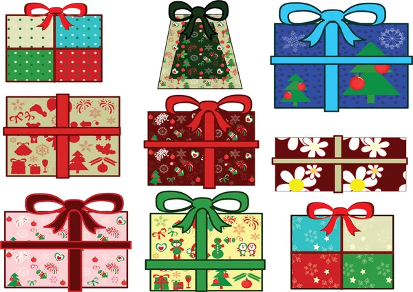 Karácsonyi ajándékkészlet — Stock Vector