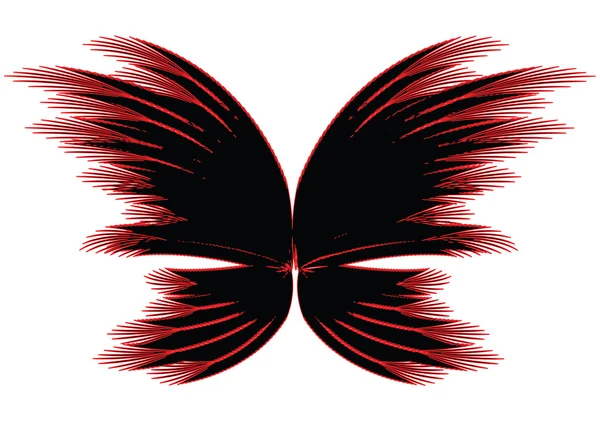 Svart-röd fjäril — Stockfoto