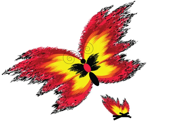 Огненная бабочка — стоковое фото