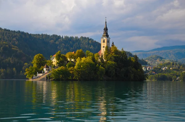 Beautiful landscape in Slovenian mounts, on Bled lake — Stock Photo, Image