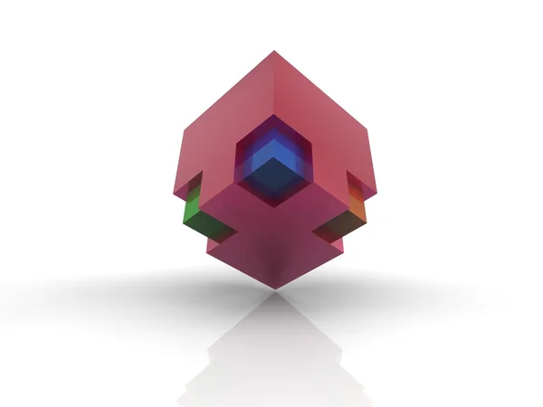 Cubo 3d — Fotografia de Stock