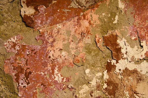 Stará malovaná zeď ztráty barvy. — Stock fotografie