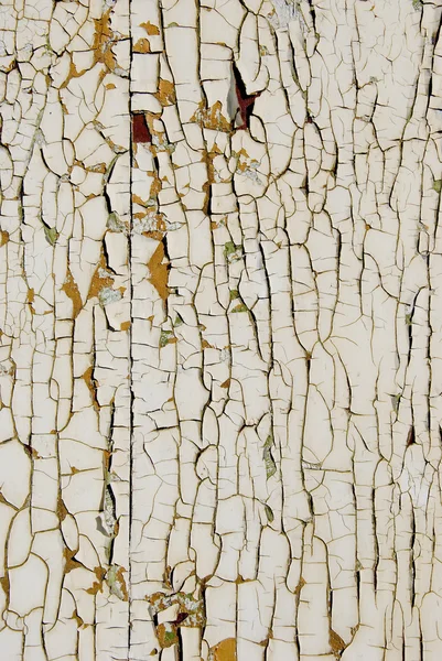 Details van oude losmaken van witte verf muur. — Stockfoto