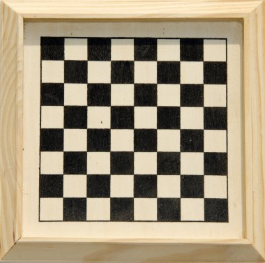 Framed checkers or chess board. clipart