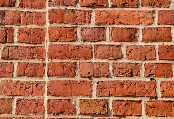 찰 흙 벽돌의 건축 된 벽돌 벽. — 스톡 사진