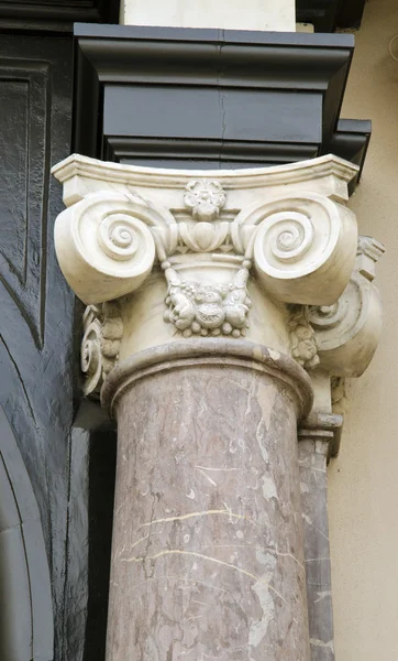 Interesting ancient building column fragment. — Stock Photo, Image