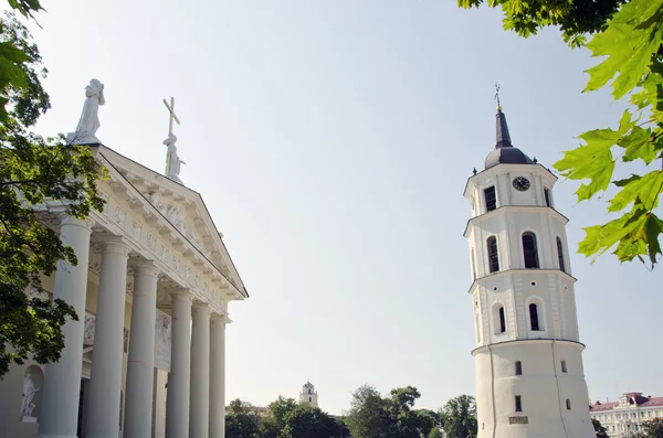 Religious Cathedral fragment and bell tower. — Stockfoto