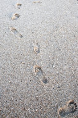 Footprints in sand clipart