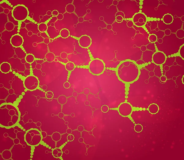 Futuristiska dna, abstrakt molekyl — Stock vektor