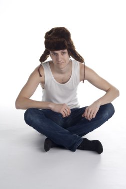 el tipo de camisa y oído-aletas