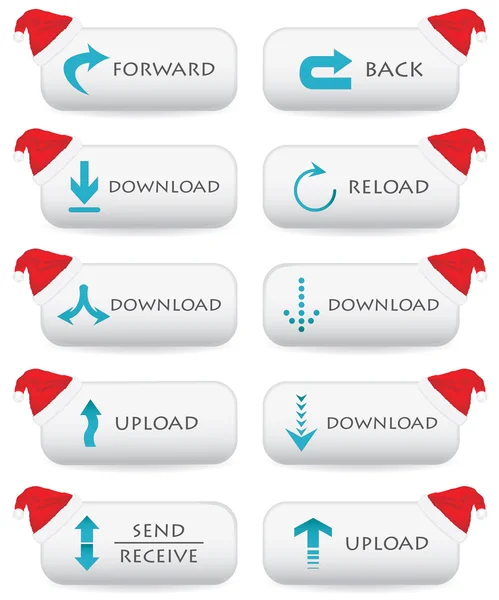 Website buttons - Christmas edition — Stock Vector