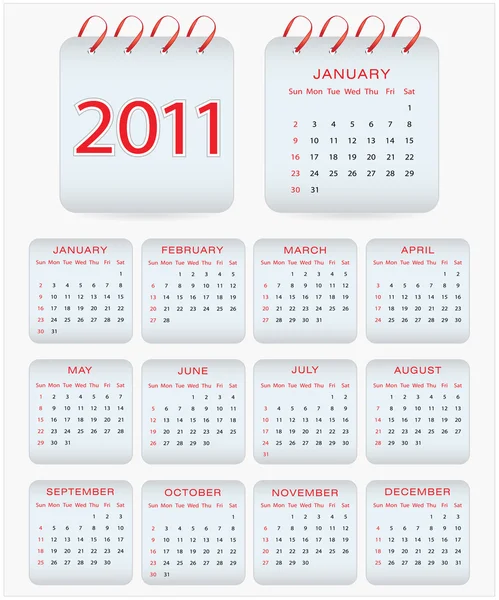 stock vector Vector calendar 2011