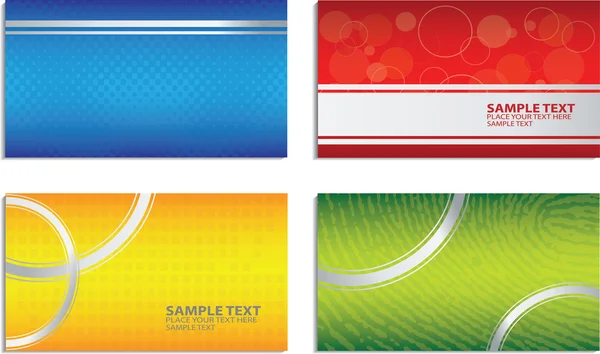 Χρωματιστά επαγγελματικές κάρτες — Διανυσματικό Αρχείο