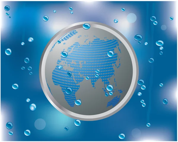 Gouttes d'eau sur verre — Image vectorielle