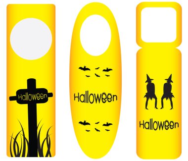 Do not disturb door hanger with halloween design clipart