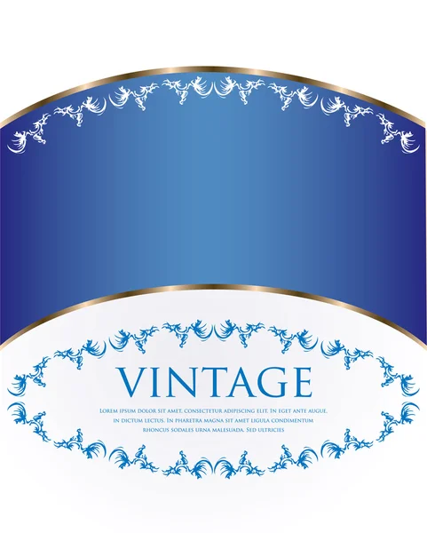 Mavi Vintage Arkaplanı — Stok Vektör