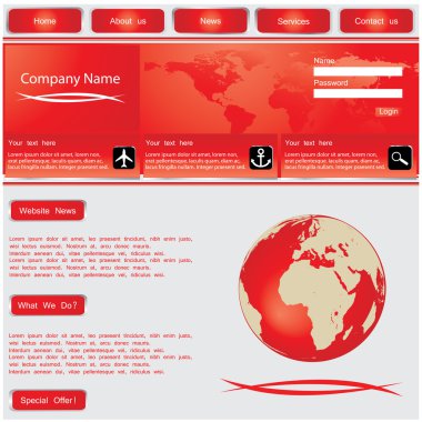 Website design template clipart