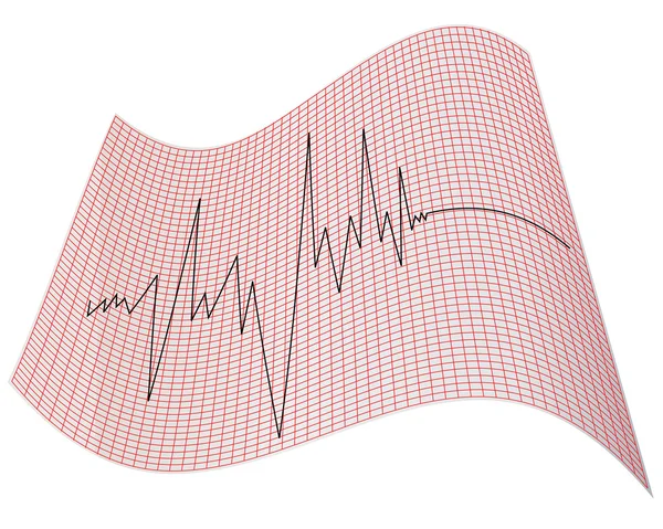Cardiogramma cardiaco - vettore — Vettoriale Stock