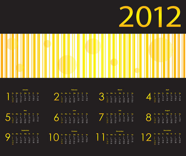 Special calendar design for 2012