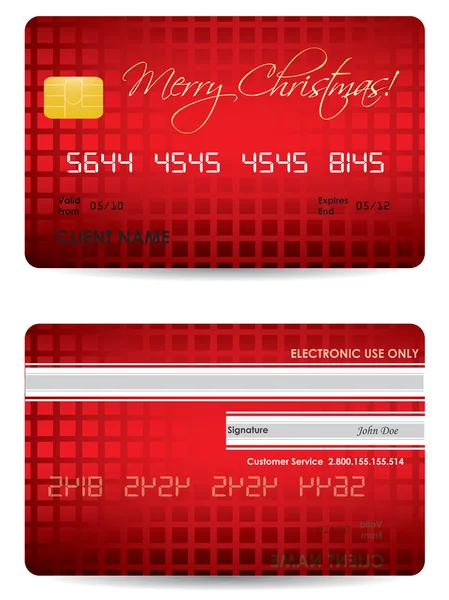 Besondere weihnachtliche Kreditkartengestaltung — Stockvektor
