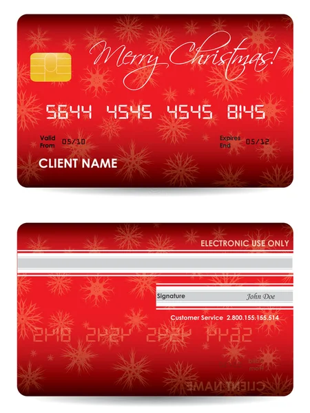 Cartão de crédito especial com design de Natal — Vetor de Stock