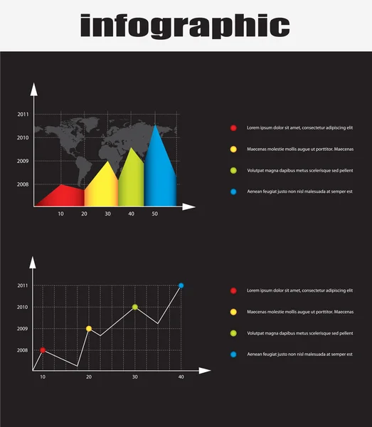 Infographic vector graphs — Stock Vector