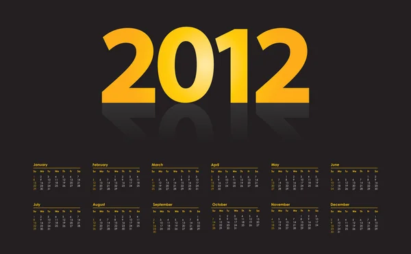 2012 年特别日历设计 — 图库矢量图片