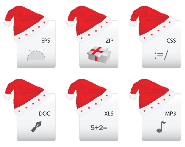 Web dokument ikon med jul design — Stock vektor