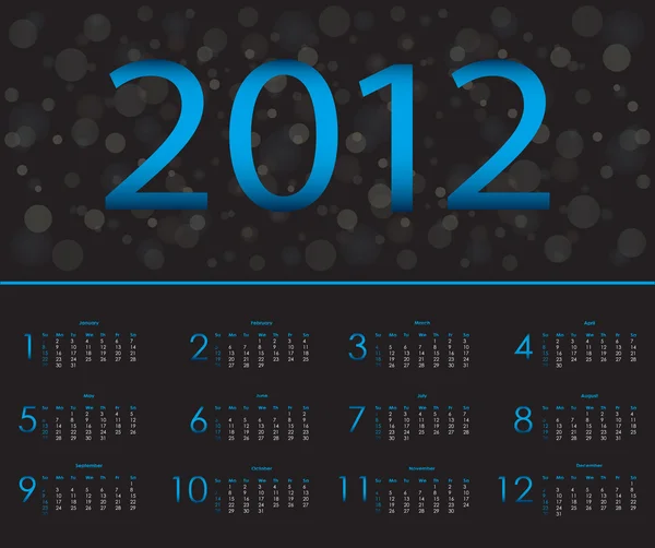 Calendrier spécial 2012 — Image vectorielle
